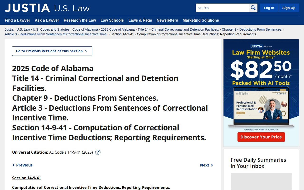 Madison County projected release date Alabama correctional incentive time statute